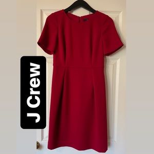 J Crew red short sleeve dress size 2